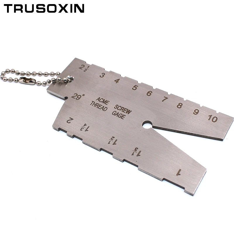 Stainless Steel Screw thread Cutting angle gage Gauge Measuring Tool Welding Inspection Ruler 29 Degree ACME Screw Thread Gauge