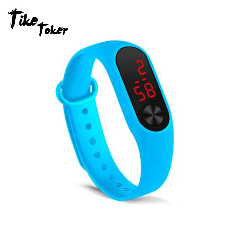 Спортивные мужские и женские цифровые часы-браслет мужские женские для фитнеса светодиодный браслет часы для мальчиков и девочек повседневные электронные часы Relogio Saati - Цвет: Light blue