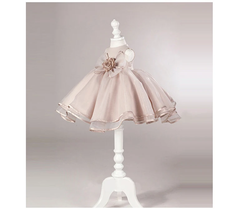 

Elegant Satin Tulle Flower Girl Dresses Big Bow Party Pageant Dress for Wedding Birthday Little Girls Ball Gown 2-12Y