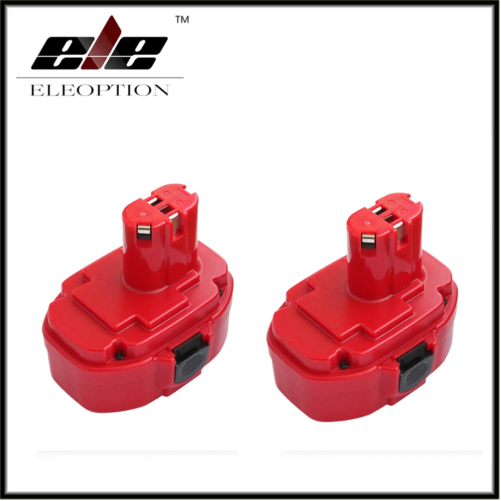 

2 PCS Eleoption 18V 3.0Ah 3000mAh Rechargeable Power tool Battery For Makita PA18 192827-3 192826-5 1822 1823