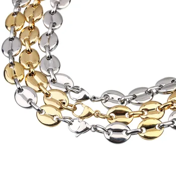 

Exweup Stainless Steel Chain Gold/silver Coffee Bean Beads Chain For DIY Wedding Party Decoration & Jewelry Findings Craft