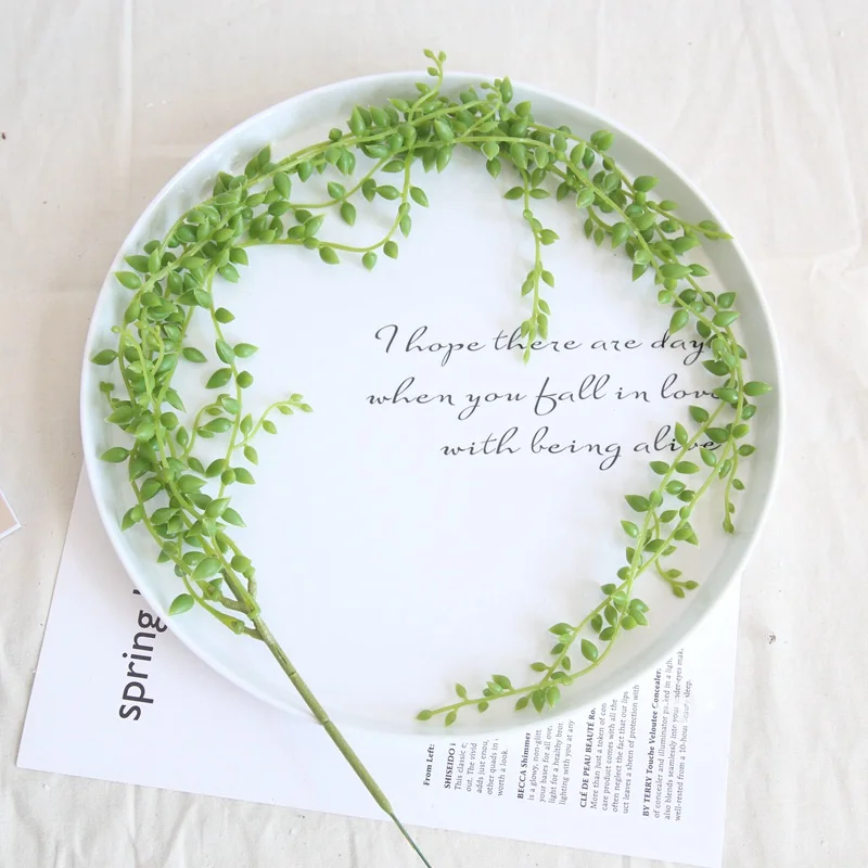 1pc 78cm Artificial Flower String PU Fake tear of lover Wall Hanging Plant Succulents Garden Wreath Home Wedding Decoration | Всё для