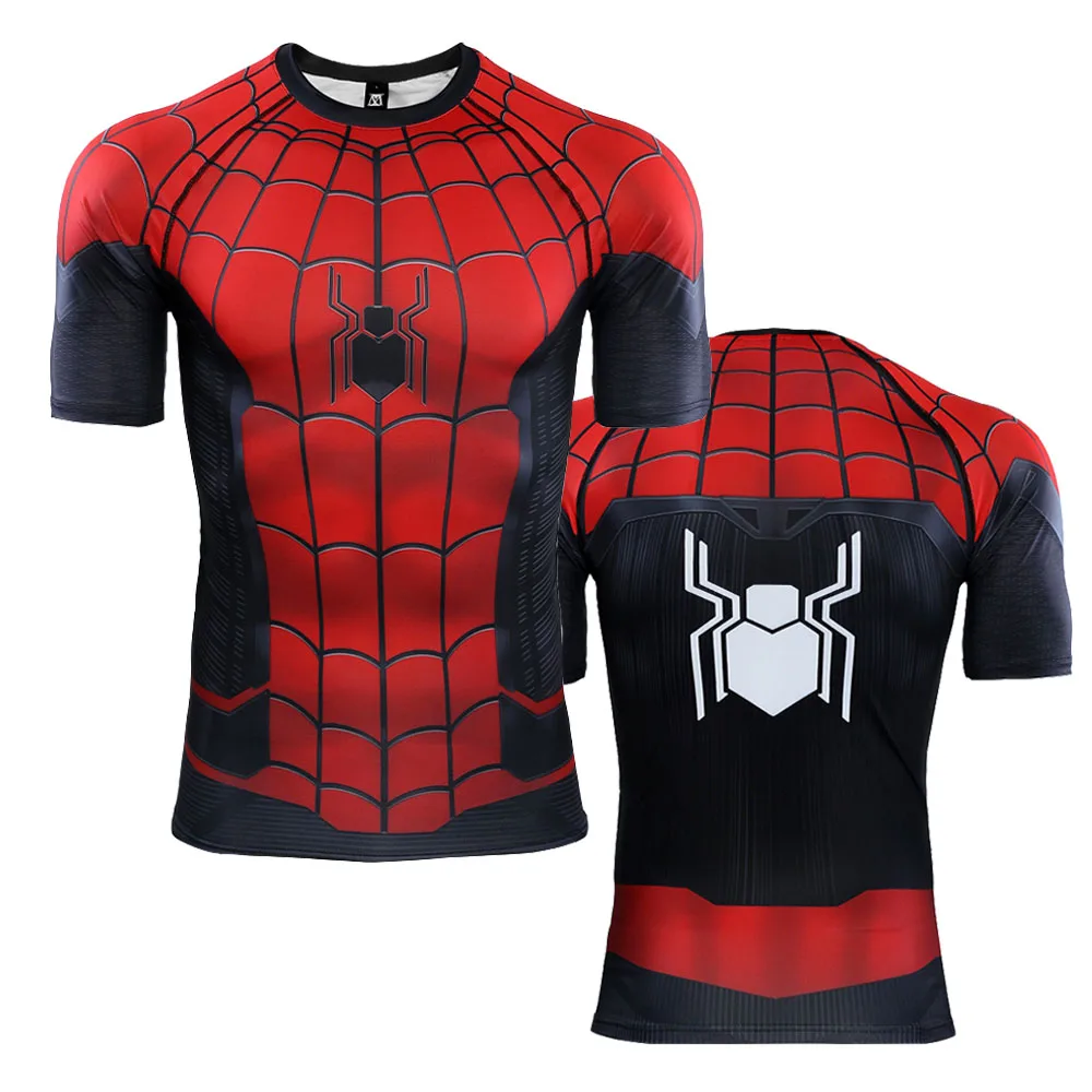 

Spider Man Far From Home 3D Printed T shirts Cosplay Spider-Man Peter Parker Marvel Superhero T-shirt Tops short Sleeve Costume