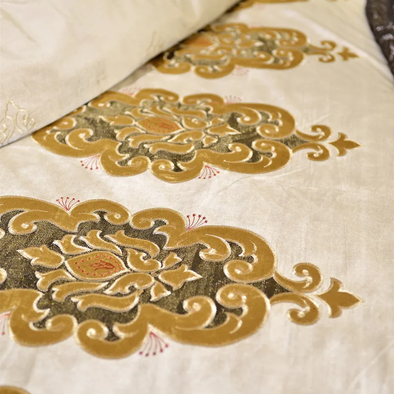 Waliicorners Luxury embroidery Bedding Sets Bedclothes Duvet/Quilt Cover AB side Bed Linen Sheet palace royal Set Queen King Size 12 3