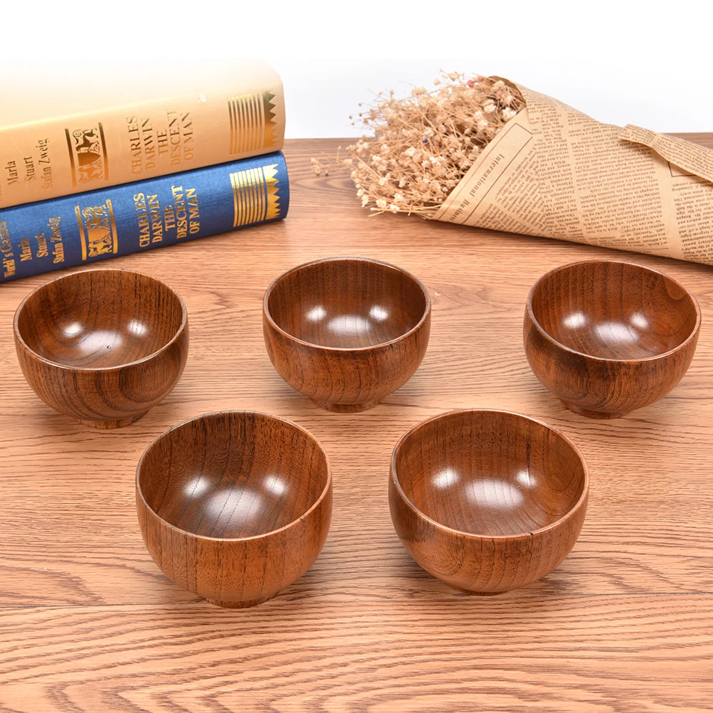 

1pcs Creative Fruit Wooden Bowl Soup/Salad Rice Bowls Natural Wood Tableware Bowl Japanese Style Eco-friendly Ice Cream Bowls