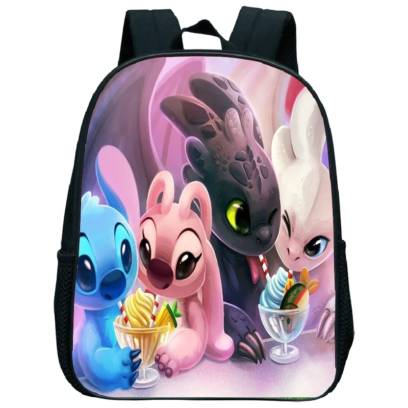 Детские рюкзаки Пикачу для девочек и мальчиков, Как приручить свой рюкзак с принтом дракона стежка, детский школьный рюкзак с рисунком, рюкзак для дошкольников - Цвет: 11