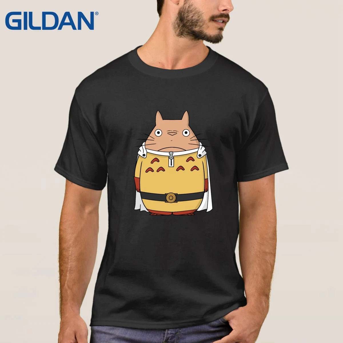 The Latest men's Kawaii Totoro Trendy Creative Black T Shirts Tee Shirt On Sale 2018 black tshirt | Мужская одежда