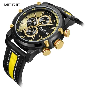 

MEGIR Sport Watch Men Waterproof Stopwatch Auto Date Multi-Function Chronograph Wrist Watch Clock Top Brand Fashion Relogio