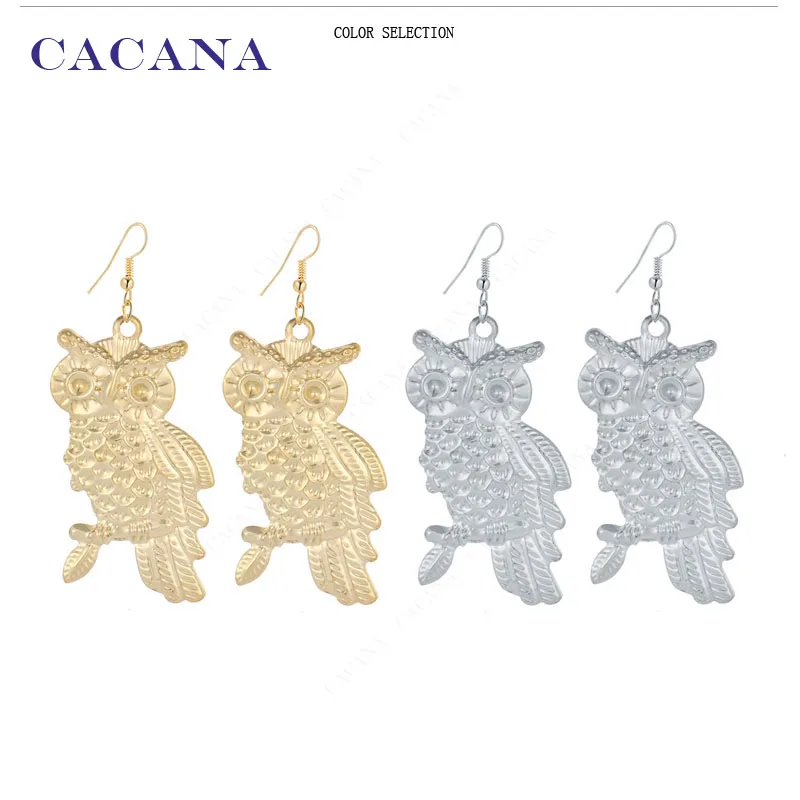 CACANA Dangle Long Earrings Owls With Branch For Women Bijouterie Hot Sale No.A67 A68