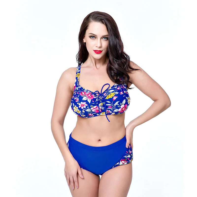 

Women's Bikini Plus Size Swimsuit Female Bikinis Push Up Large High Waist Swimwear Floral Print Summer Swimming Bathing Suit 8XL