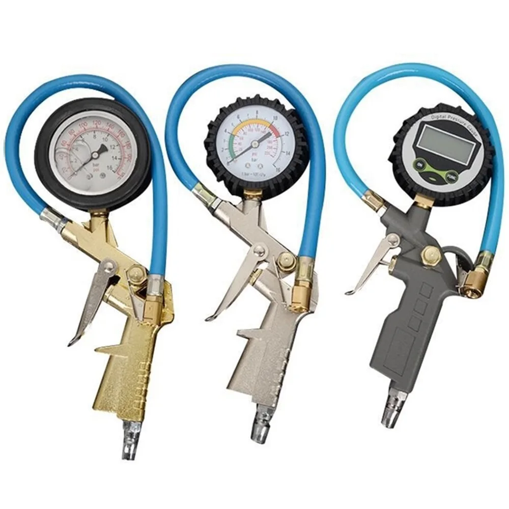 

Car Tire Air Pressure Inflator Gauge Vehicle Inflated Pumps Motorcycle Deflated Inflation Handle Grip Trigger Tester
