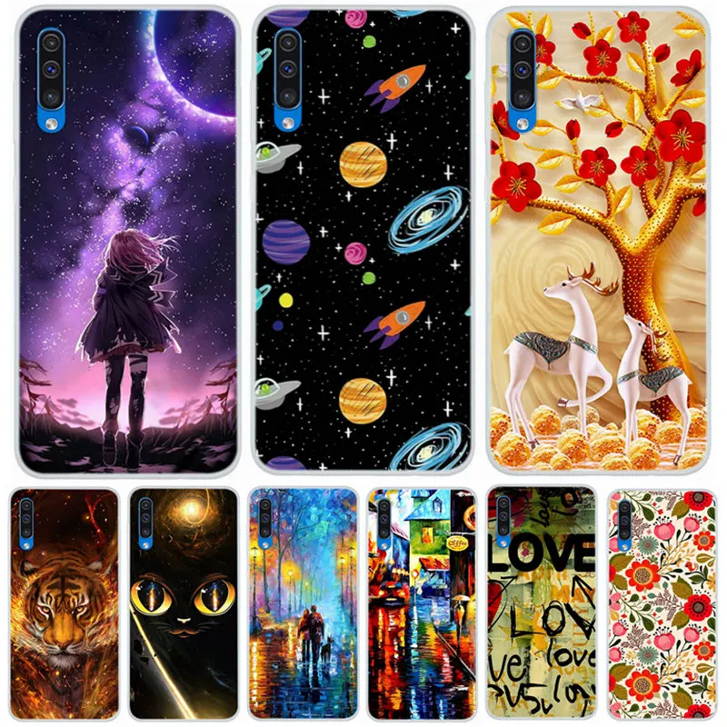 

For Samsung Galaxy A50 Case Cover Silicone Soft TPU Pattern Phone Back Cover 6.4" for Galaxy A50 SM-A505FN/DS SM-A505GN/DS Case