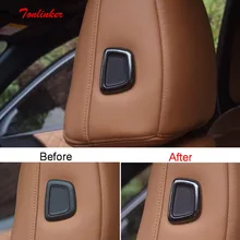 Tonlinker, 2 шт., кнопка регулировки подголовника, наклейка для CITROEN DEESSE DS7, автомобильный Стайлинг, крышка из нержавеющей стали, наклейка s