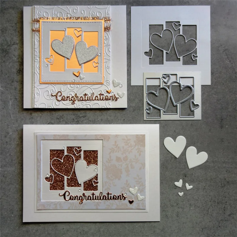 

GJCrafts Heart Die Metal Cutting Dies for Scrapbooking Die Cut Stitch Craft Dies Troqueles New Die for 2019 Stencil