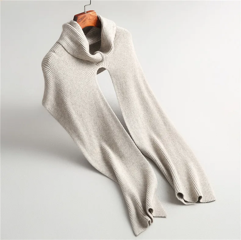2018new Women Wool Blends Knitted Wrap Swing Fashion High Collar Poncho For Female Scraves Irregular Warm Winter Shawl Capes