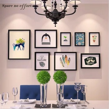 

Square Frame Cadre Photo Murale Wood Painting Pictures Frame Set Collage Photo Picture Frames Wall Decor Family Photo Frame Wall