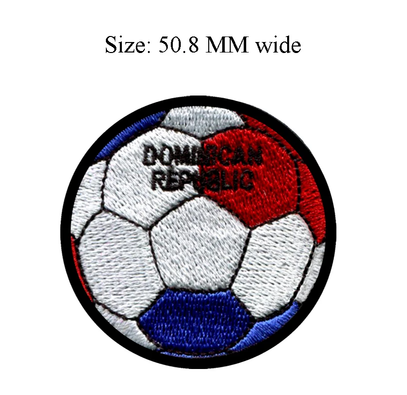 

50.8MM wide Dominican Republic football shipping to country patch/flag patch/team work