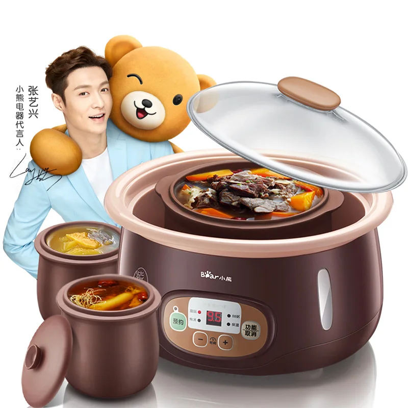 DDZ 118TA1 Purple Casserole Electric Stew Pot Water Isolated Electric