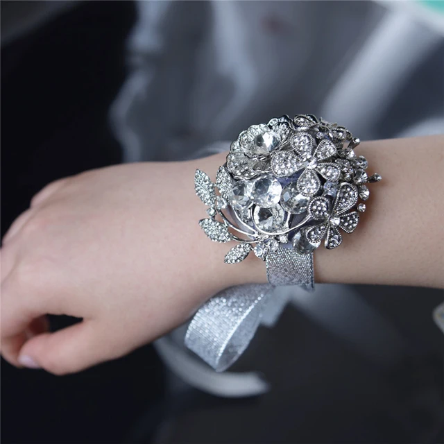 New Design Artificial Rose Wrist Corsage Bracelet Silk Flower New Design Artificial Rose Wrist Corsage Bracelet Silk Flower Bridesmaid Hand Flowers With Wedding Party