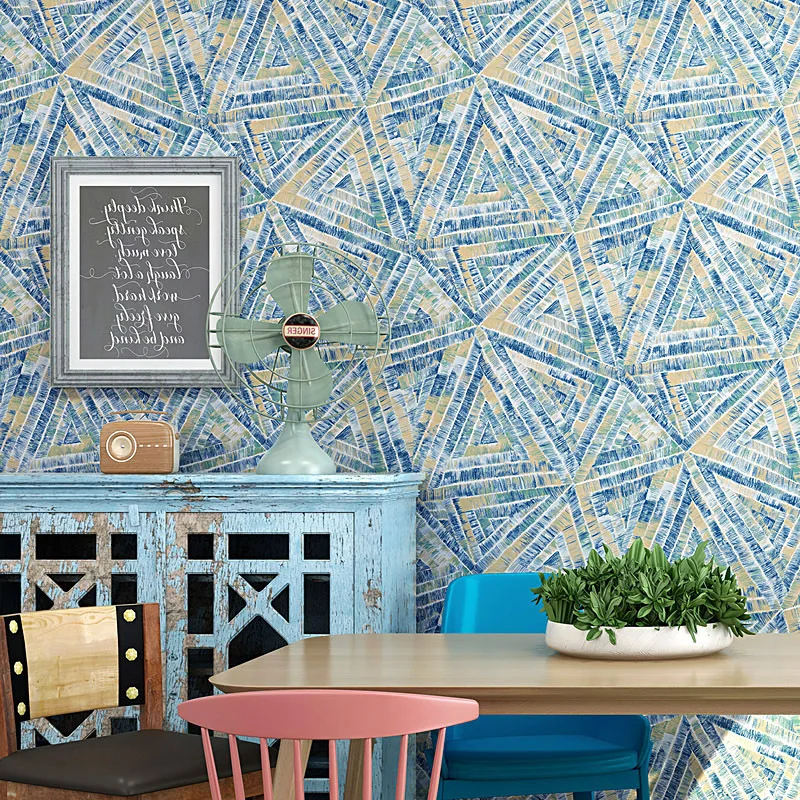 

beibehang Personality Nordic style wallpaper retro retro personality creative geometric background restaurant clothing store wal