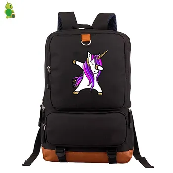 

Large School Bags Dabbing Unicorn Printed Backpack for Teenagers Girls Funny Travel Shoulder Bags Women Men Laptop Backpack