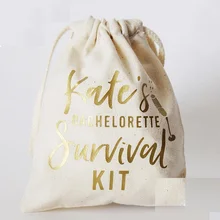 Пользовательские названия золото невесты выживания Свадьба девичник похмельные наборы Помолвочные вечерние мешки для конфет идеальная смесь