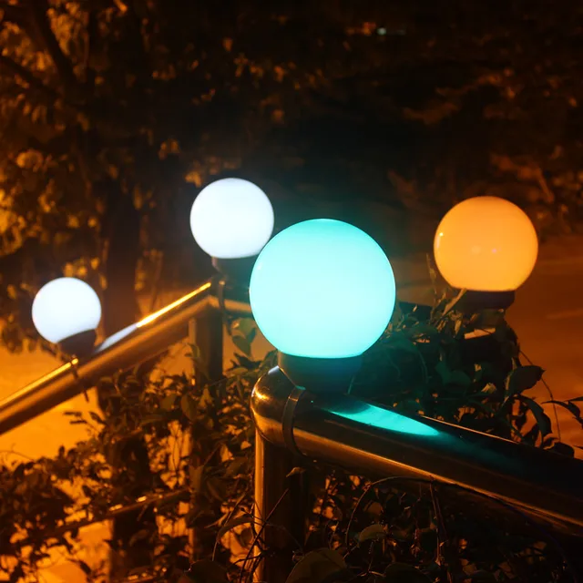 Pearsltar Lampes Pelouse Panneau Solaire Couleur Extérieur Sangles Led Décorations Solaires Jardin Éclairage Paysage Dégradé Sphériques OPk8n0w