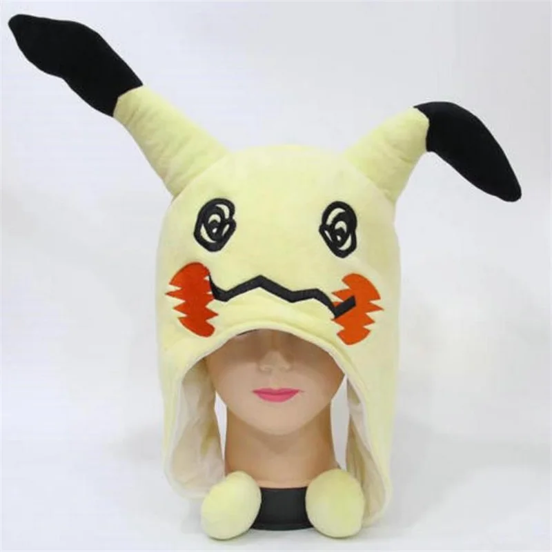 

Japanese Anime Adlut kids Pokemon Mimikyu Plush Hat Cosplay Cartoon Warm Cap