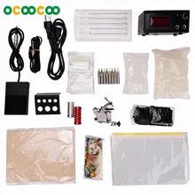 T01 профессиональная татуировка подарочный набор татуировки машина+ Электропитание+ педаль+ игла+ аксессуары сумка и т. Д
