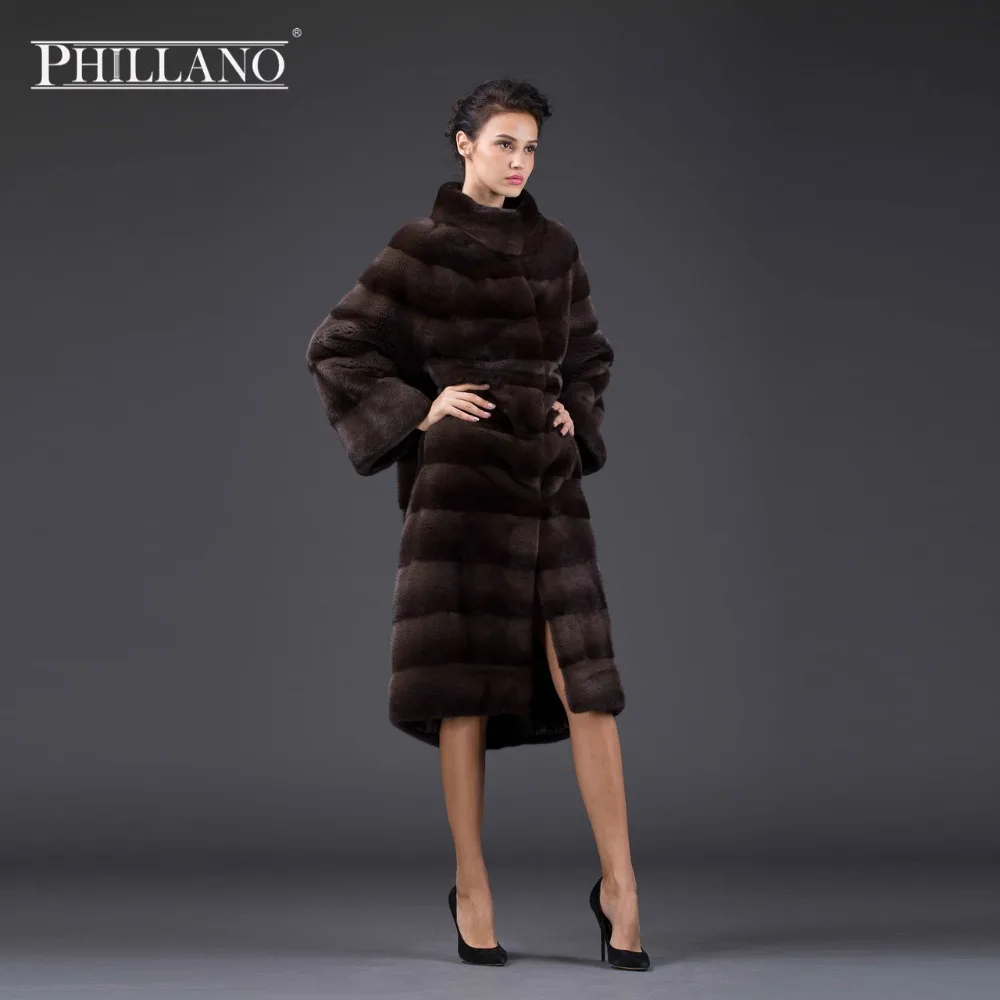 PHILLANO 2016 Зимнее Полупольто Женская Элегантная Норковая Шуба Для Женщины Меховое