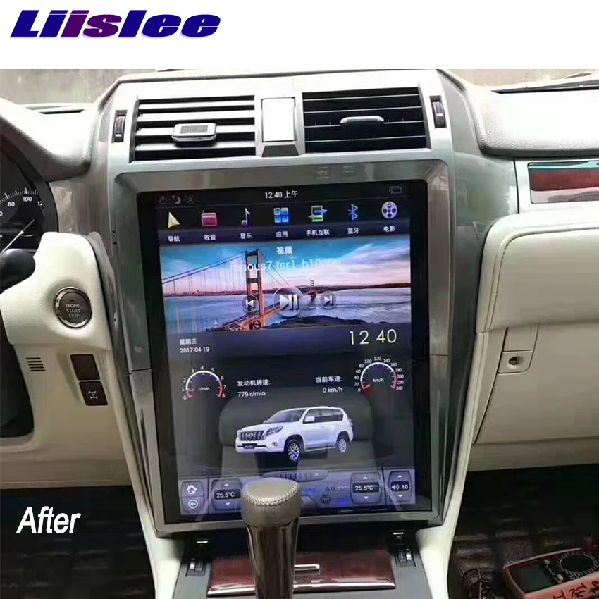 Liislee 2 din Android для Lexus GX460 большой экран Автомобильный мультимедийный плеер gps навигация Видео Радио Зеркало Ссылка Carplay