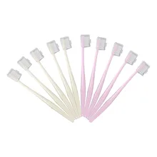 10 шт., безопасный для здоровья и окружающей среды мягкая Щетинная зубная щетка головные уборы, маленькие размеры, мульти-цветная зубная щетка удобство путешествия зубная щетка Уход за полостью рта