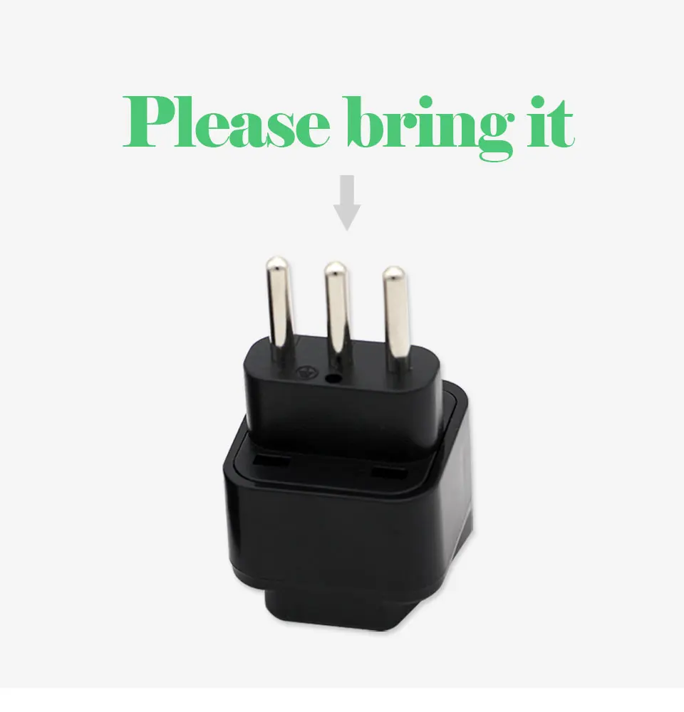 1PC New High Quality Universal UKUSEUAU to Italian 3pin Travel Plug Italy Milan Chile Converter Adapter Plug Adaptor Convert (3)