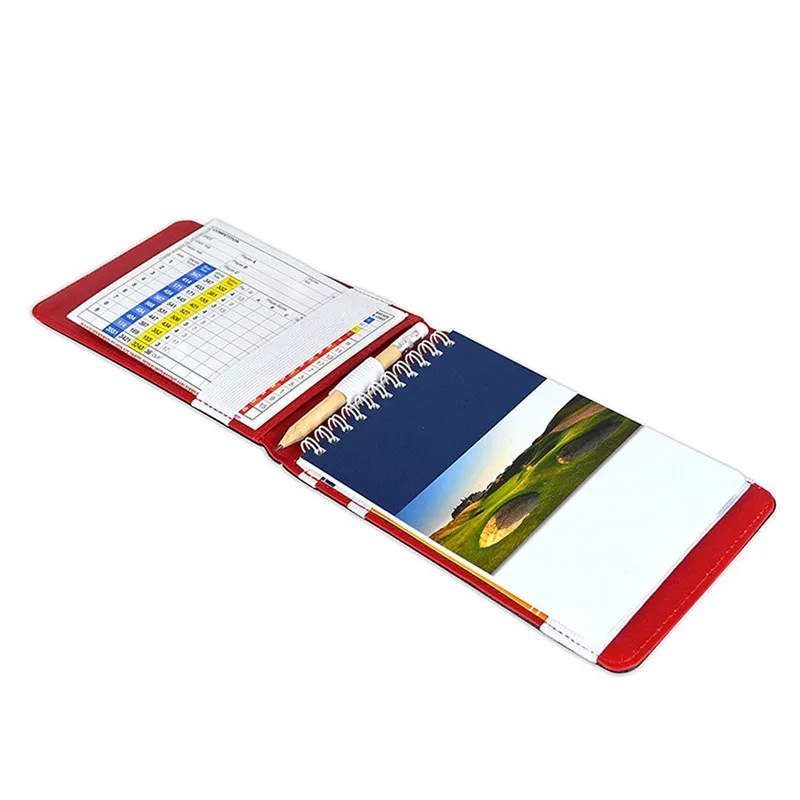 

1set PU Golf Scorecard Holder Keeper Golf Score Book Cover Pocketbook Scoring With 2 Golf Score Cards & 1 Pencil & 1 Cover