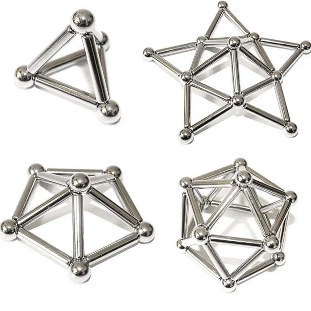 

Magnet Bar Combination Puzzle Toys Magnetically Matched Metal Magnet Building Block Children Brain Game Toys For Kids Magnet Bar