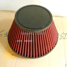 2688-1 красный автомобильный воздушный фильтр с простой PU верхней частью и 152 мм горловиной универсальный для воздухозаборника индукционные комплекты угольный фильтр knopel astra