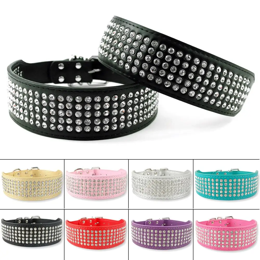 Rhinestones Dog Collars 5 Rows Full Sparkly Crystal ...