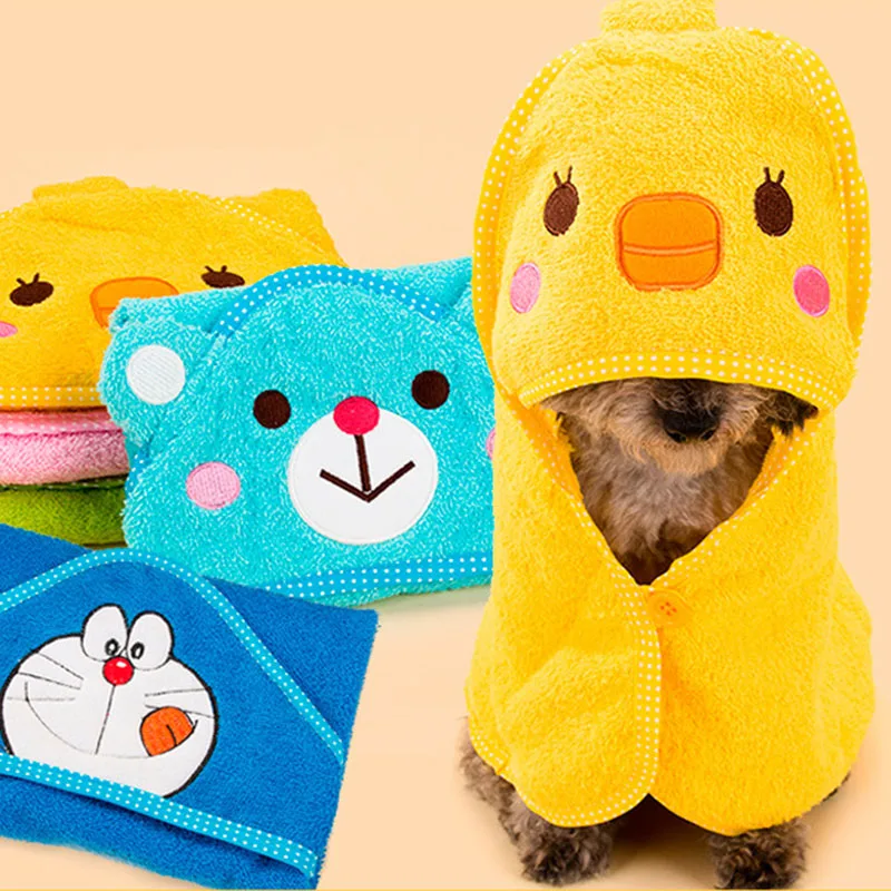 Мягкое хлопковое полотенце для собак милый мультяшный халат