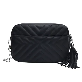 

Bolsa For Women 2019 Solid Color Handbags Women Bags Designer Tassel Shoulder Zipper Messenger Bag One-Shoulder 6.5