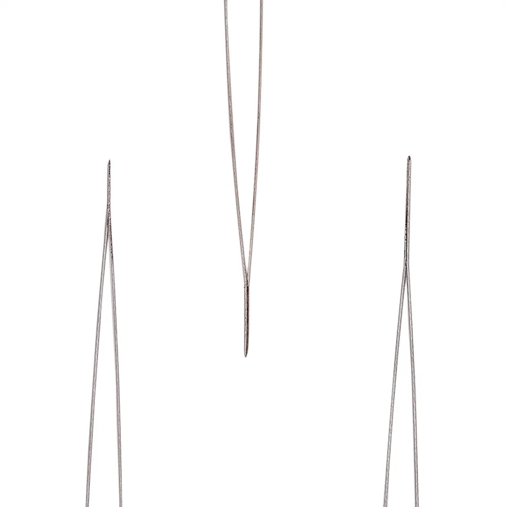 Изогнутые Иглы для бисероплетения большой глаз из нержавеющей стали 10 шт. 125x0 3 мм