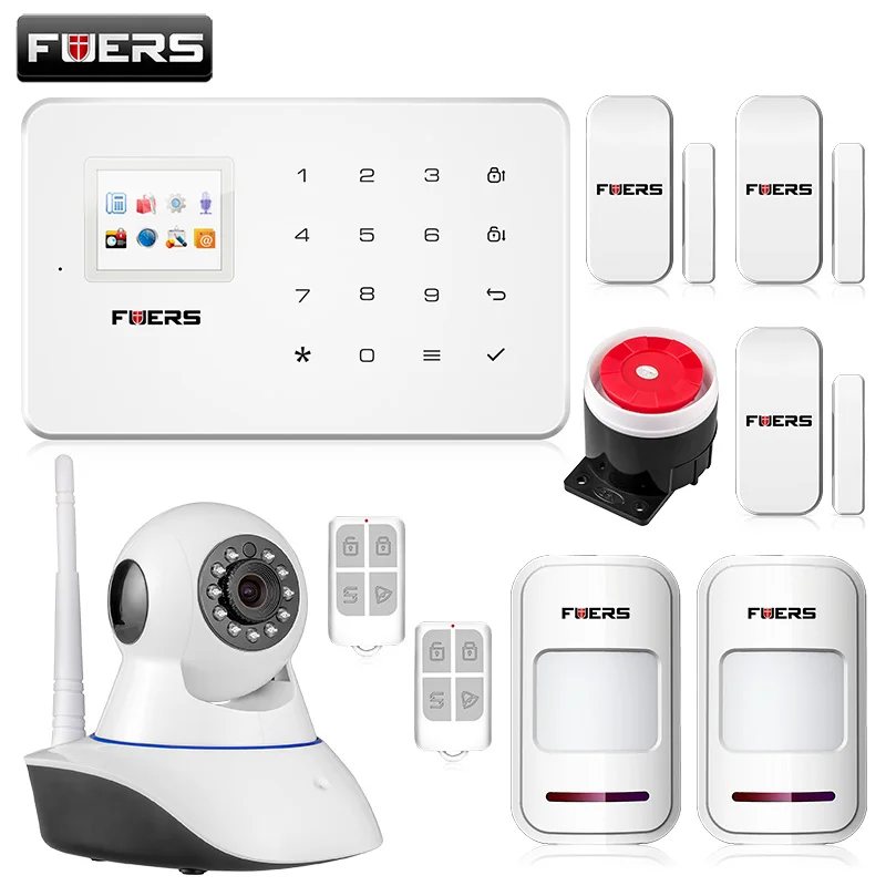 kerui new arrival wireless phone app gsm alarm system home security alarma gsm 99 wireless zone TFT color display built-in siren
