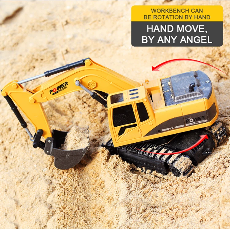 Liga de Controle Caminhão Escavadeira Backhoes Remoto Engenharia Modelo Veículo Eletrônico Crianças Brinquedos Hobby rc 6ch 4 Computers & Electronics