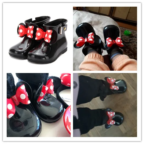 Mini Melissa 3 цвета резиновые сапоги 2020 новая противоскользящая детская обувь для