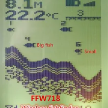 Русский язык меню беспроводной гидролокатор сенсор Река Озеро морское дно живое обновление контур 131ft/40 м рыболокатор ffw718