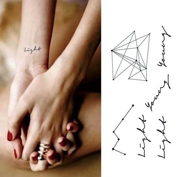 

Waterproof Temporary Tattoo Stickers Cute Stars Constellation Design Body Art Man Woman Makeup Tool