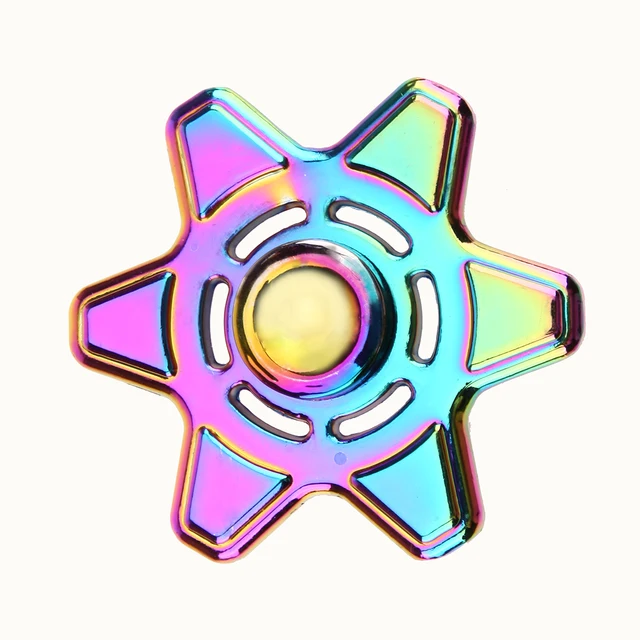 Colorful Hand Spinner Alloy EDC Hexagonal Fid Spinner Spin Top