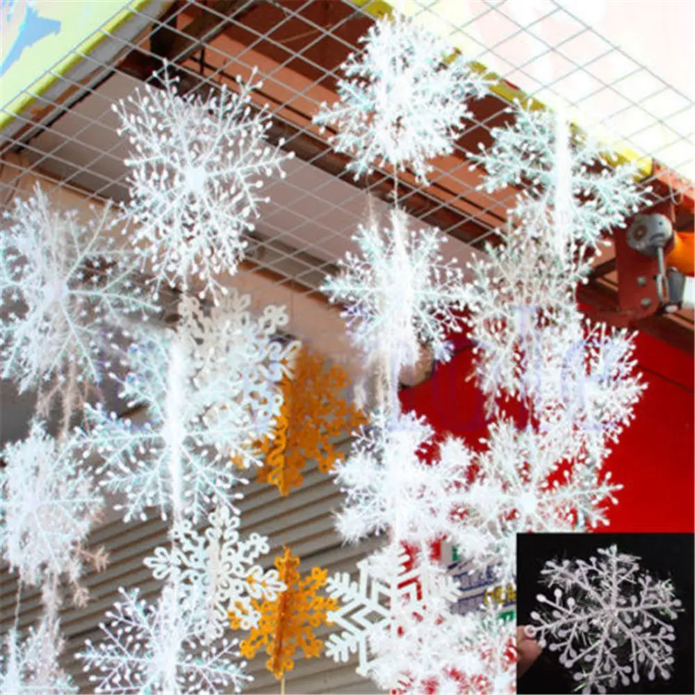 6 шт. Классический белый Снежинка украшения Рождество Праздник Вечеринка домашний декор для Feastive