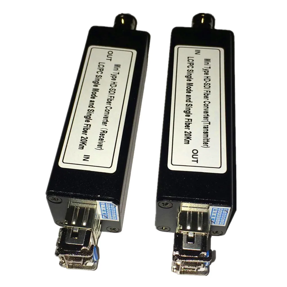 Мини HD SDI оптоволоконный медиаконвертер BNC 1080P оптический видеопередатчик