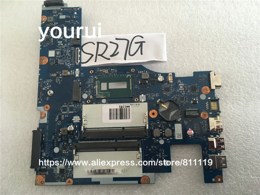 yourui For Motherboard G50-80 For Lenovo Laptop ACLU3ACLU4 UMA NM-A362  Mainboard with i3 SR27G I3-5005U processor Tested