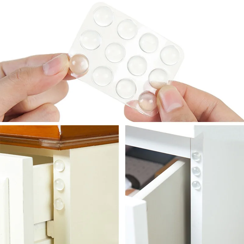 

Self Adhesive Rubber Feet Drawer Locker Buffer Pad Furniture Accessories Transparent Silicone Shock Absorber Soft Cushion